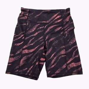 Jessica Simpson Womens S Black Zebra Print Tummy Control‎ Bermuda Shorts